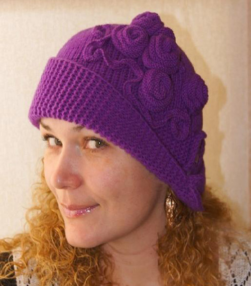 手工編織毛線帽子帶您織出復古花朵帽 手工編織毛線帽子帶您織出復古花朵帽